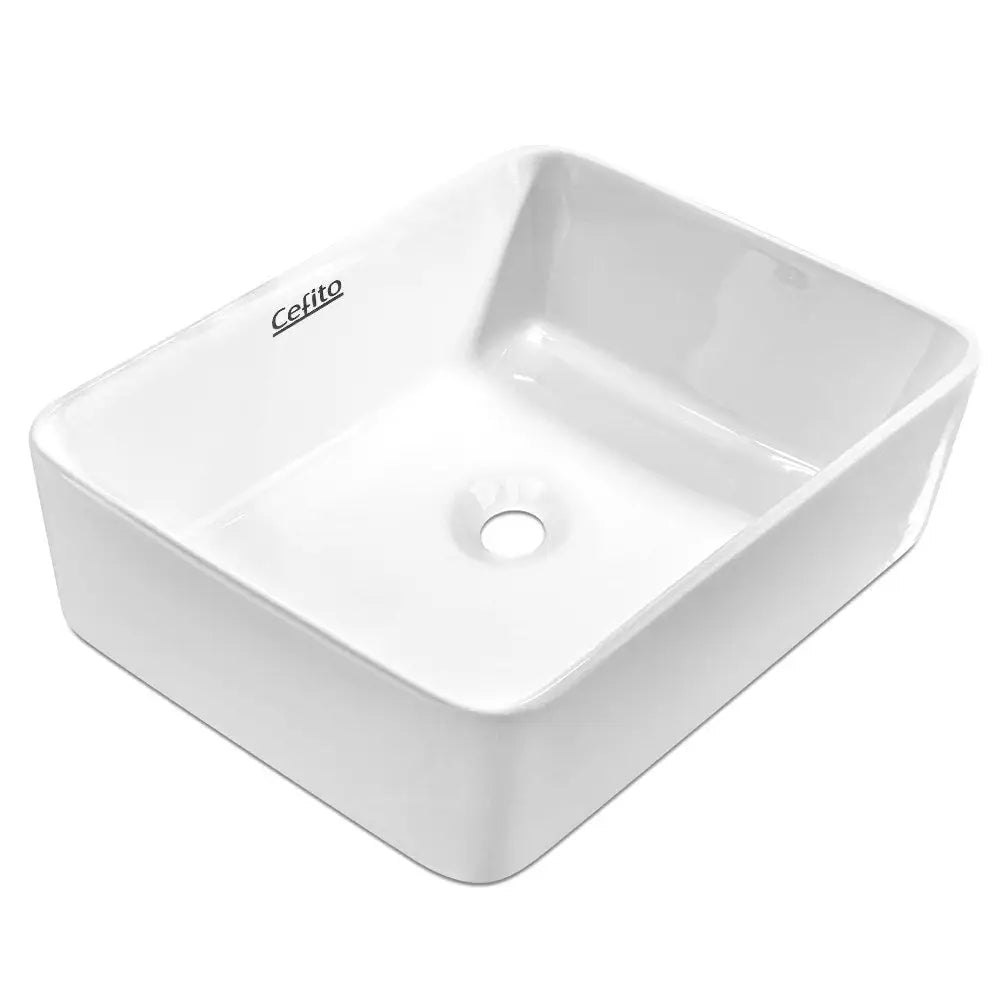 Cefito Bathroom Basin Ceramic Vanity Sink Hand Wash Bowl 48x37cm White - Furniture > Bathroom > Sinks