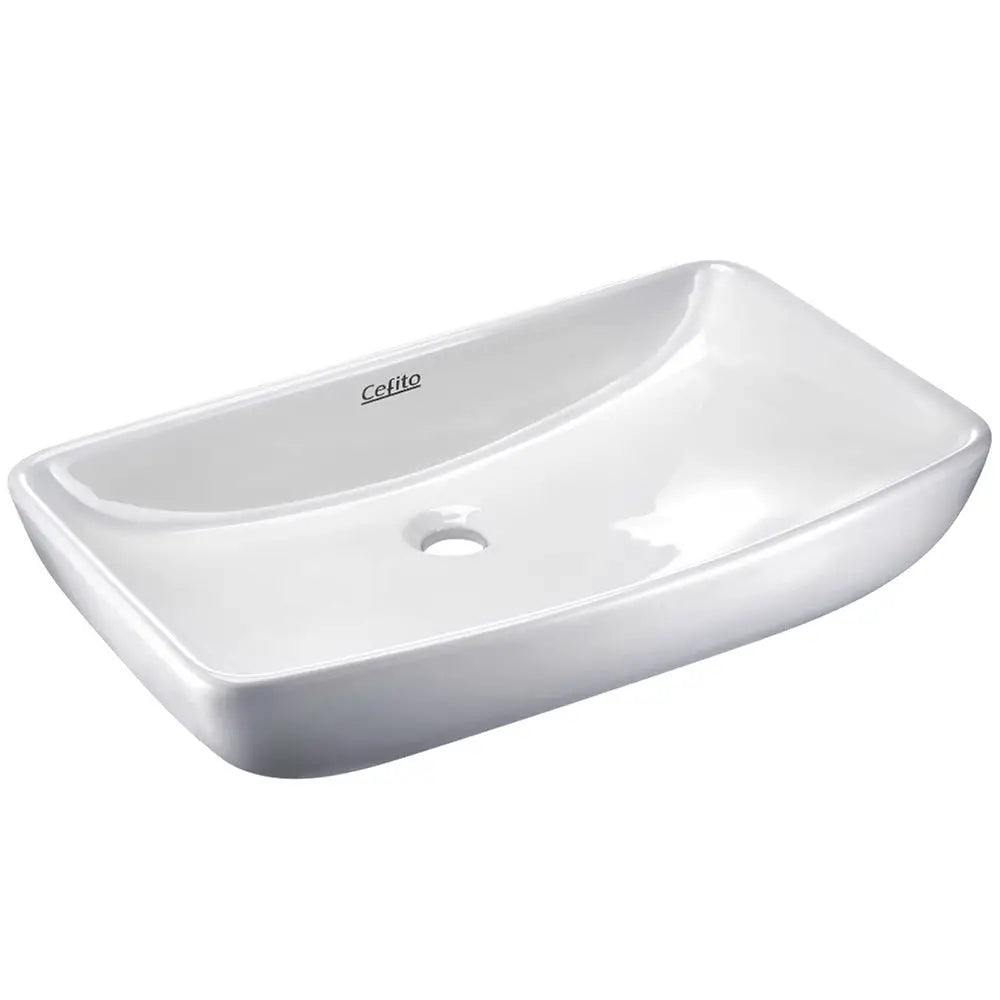 Cefito Bathroom Basin Ceramic Vanity Sink Hand Wash Bowl 60x38cm - Furniture > Bathroom > Sinks