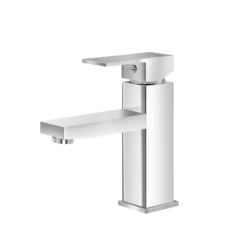 Cefito Bathroom Basin Mixer Tap Square Faucet Vanity Laundry Chrome - Furniture > Bathroom > Tap & Sink Accessories