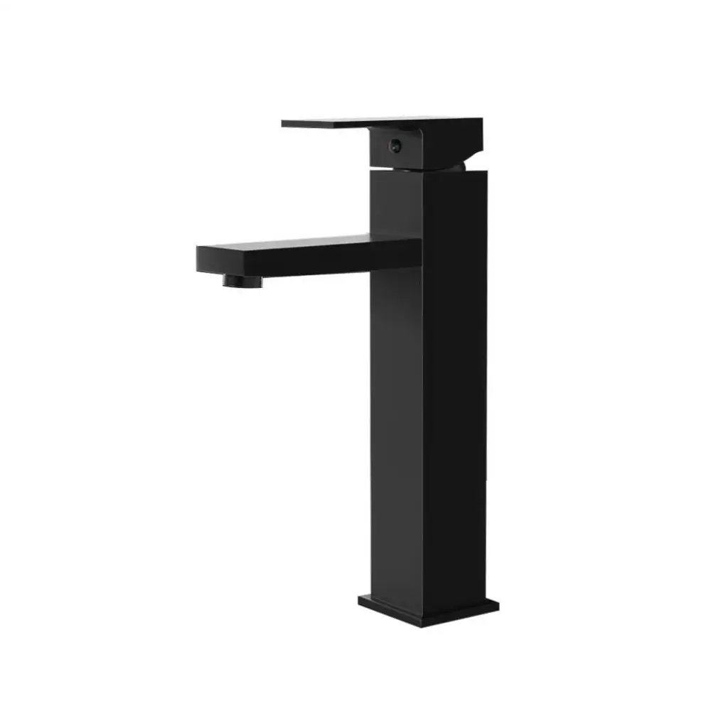 Cefito Bathroom Basin Mixer Tap Square Tall Faucet Vanity Laundry Black - Furniture > Bathroom > Tap & Sink Accessories