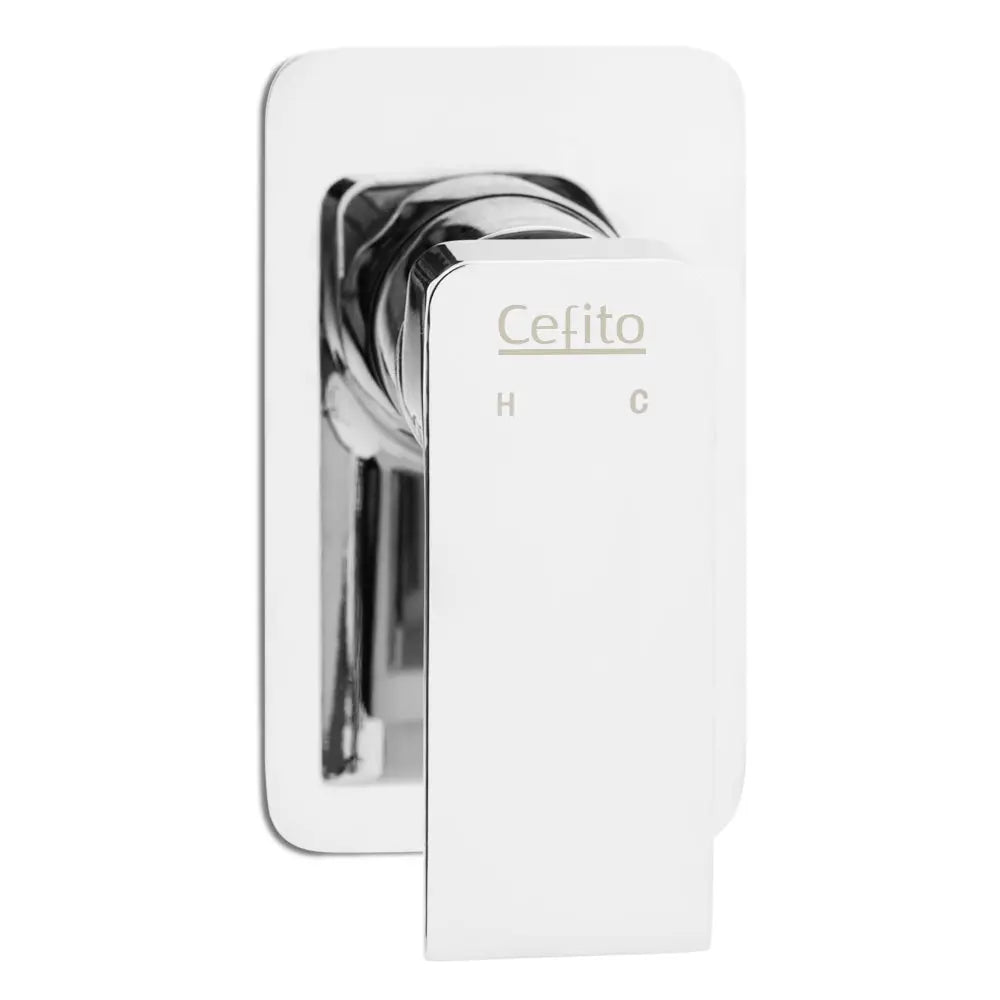 Cefito Shower Mixer Tap Wall Bath Taps Brass Hot Cold Basin Bathroom Chrome - Home & Garden > Bathroom Accessories >