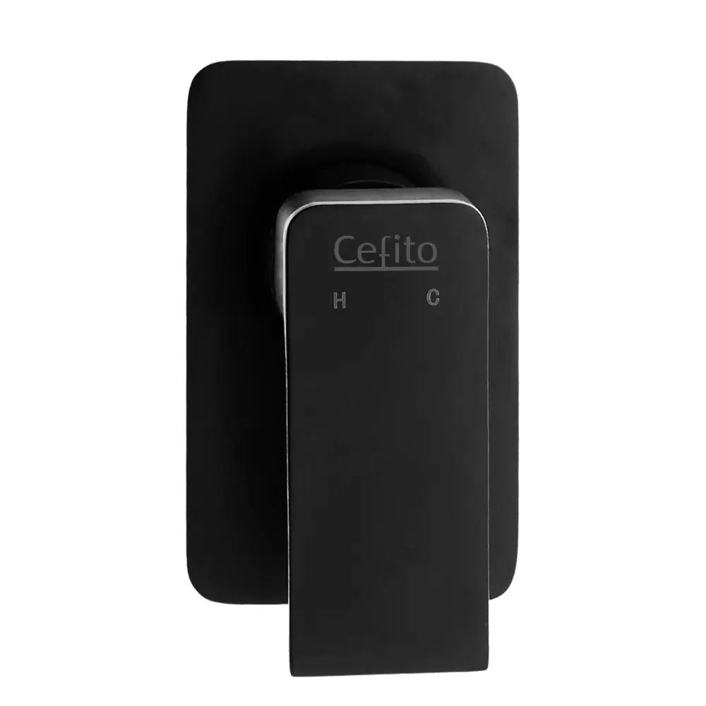 Cefito Shower Mixer Tap Wall Bath Taps Brass Hot Cold Basin Bathroom Black - Home & Garden > Bathroom Accessories >
