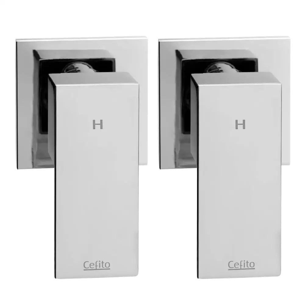 Cefito Shower Twins Tap Wall Bath Taps Brass Hot Cold Basin Bathroom Chrome - Home & Garden > Bathroom Accessories >