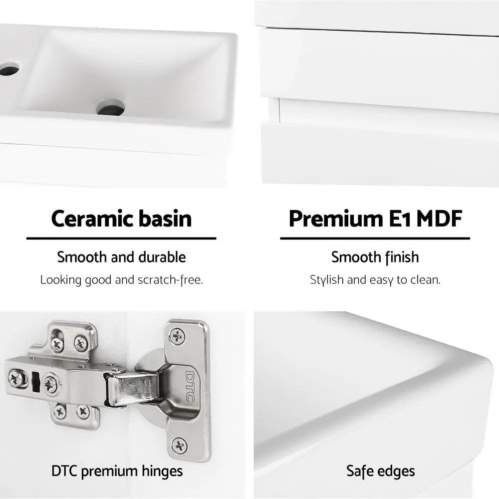 Cefito Vanity Unit 400mm with Basin White - Furniture > Bathroom > Bathroom Cabinets Cupboards & Storage
