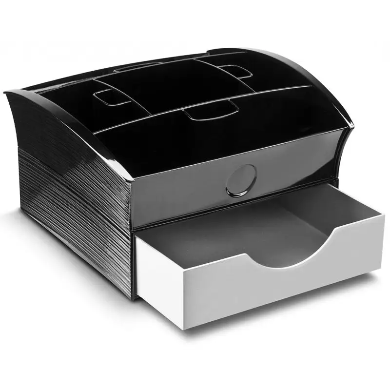 CEP Deluxe Tea Coffee Storage Home Office Organiser Distributor Tray - Black - Home & Garden > Kitchenware