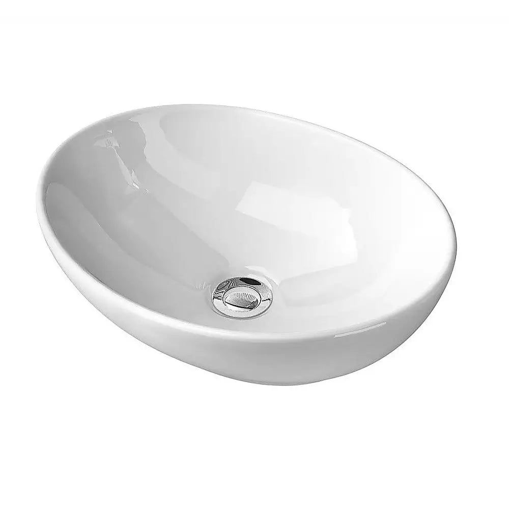 Ceramic Bathroom Basin Vanity Sink Oval Above Counter Top Mount Bowl - Furniture > Bathroom > Sinks