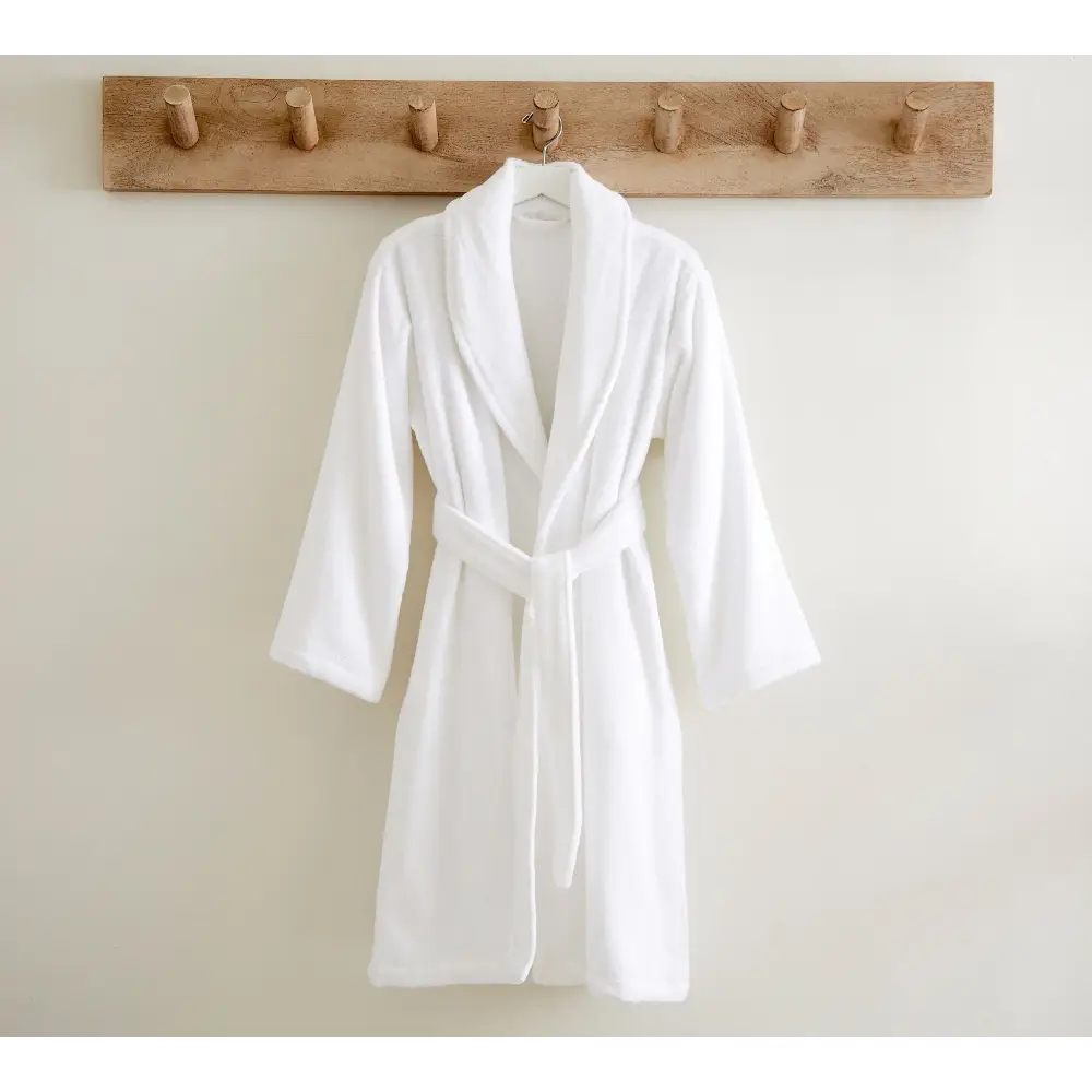 Chalet Quick Dry Terry Cotton White Large/ Xtra Large Bath Robes by Renee Taylor - Home & Garden > Bedding > Bed Sheets