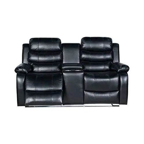 Chelsea 2R Seater Finest Leatherette Recliner Feature Console LED Light Ultra Cushioned - Furniture > Bar Stools &