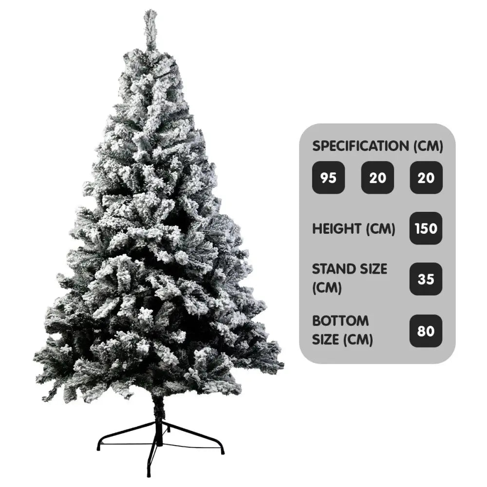 Christabelle Snow-Tipped Artificial Christmas Tree 1.5m - 550 Tips - Occasions > Christmas > Christmas Trees