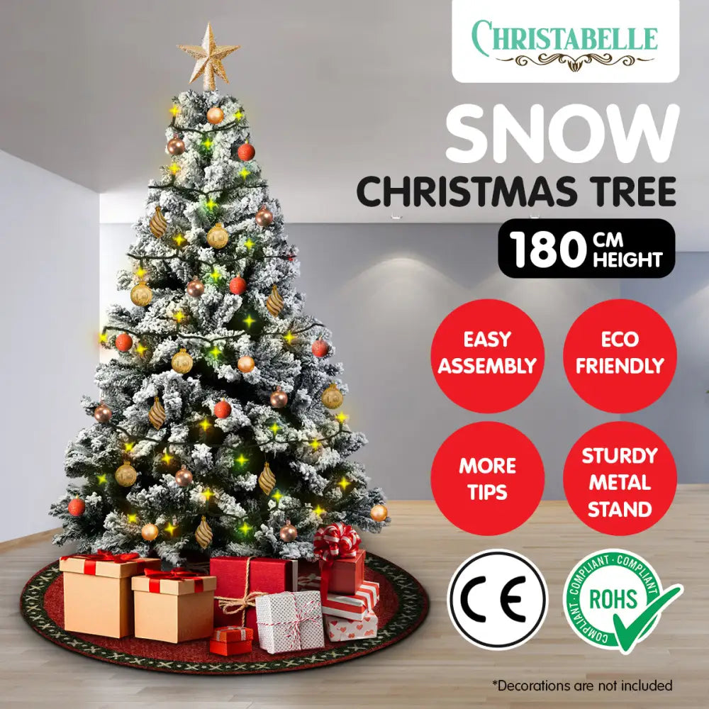 Christabelle Snow-Tipped Artificial Christmas Tree 1.8m - 850 Tips - Occasions > Christmas > Christmas Trees