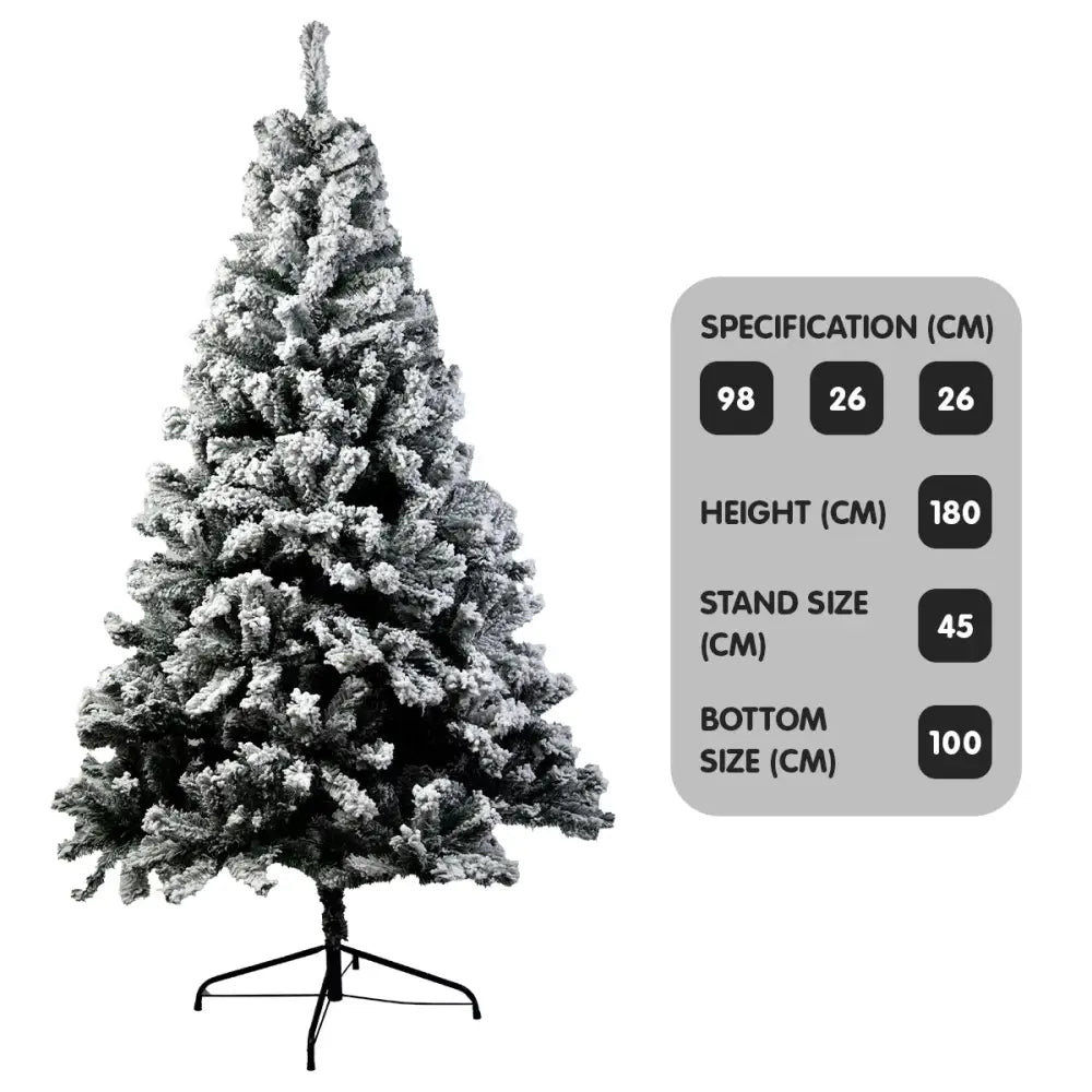 Christabelle Snow-Tipped Artificial Christmas Tree 1.8m - 850 Tips - Occasions > Christmas > Christmas Trees