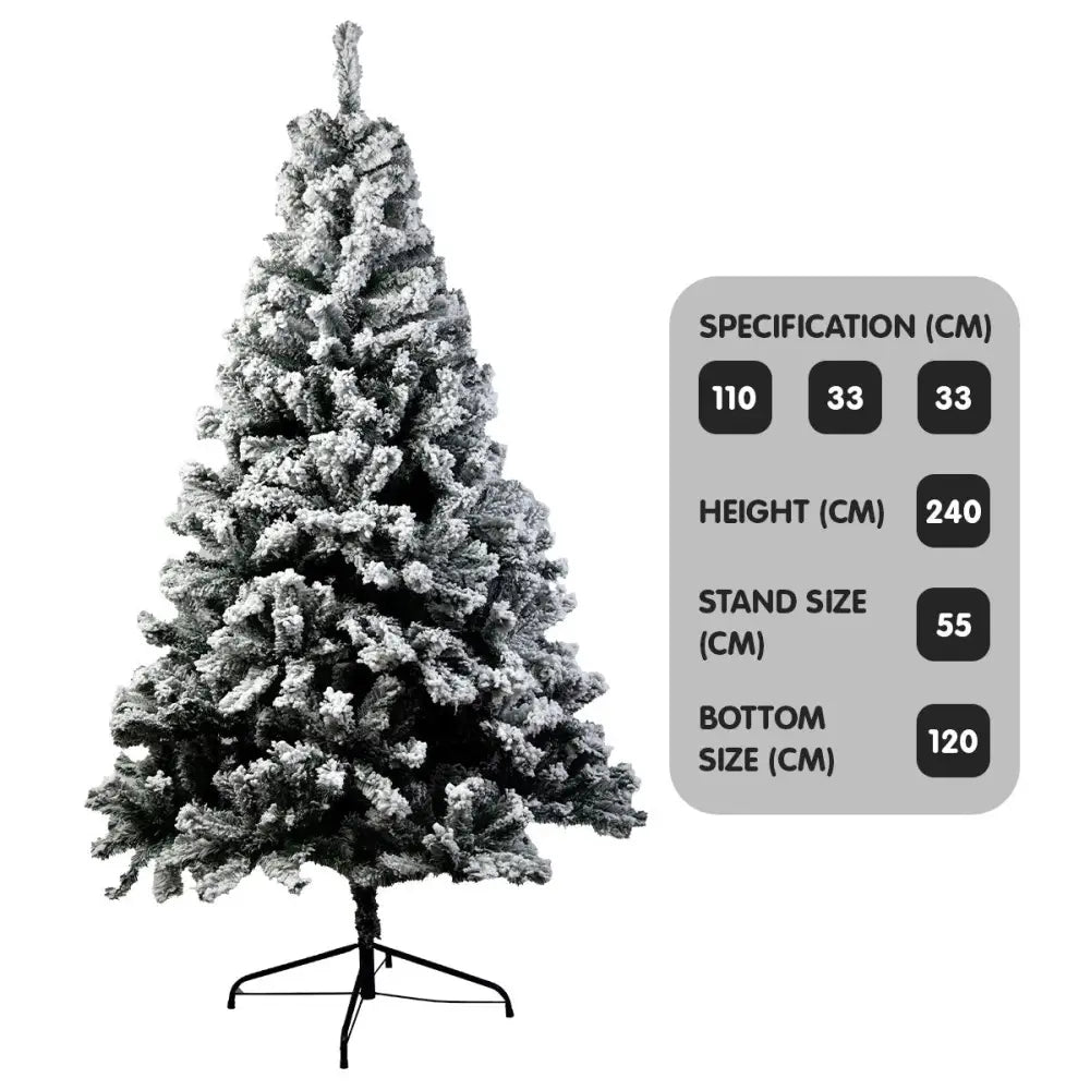 Christabelle Snow-Tipped Artificial Christmas Tree 2.4m 1500 Tips - Occasions > Christmas > Christmas Trees