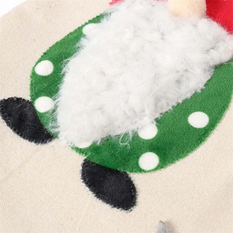 Christmas Gnome Stocking with Red Striped Hat and Decorations - Holiday Decor (3 pieces) - Occasions > Christmas >