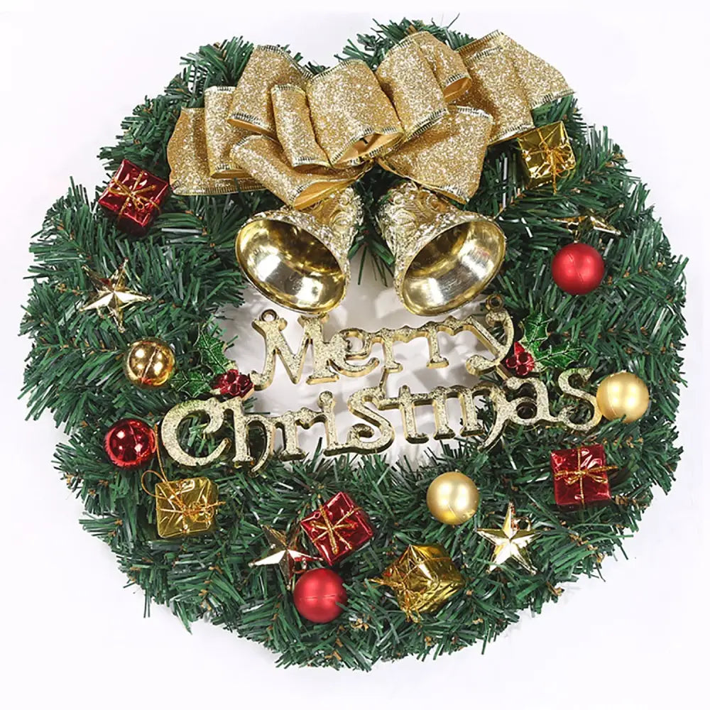 Christmas Wreath Door Garland Decoration Front Door Hanging Flowers Tree Decor(J1-4) - Occasions > Christmas >
