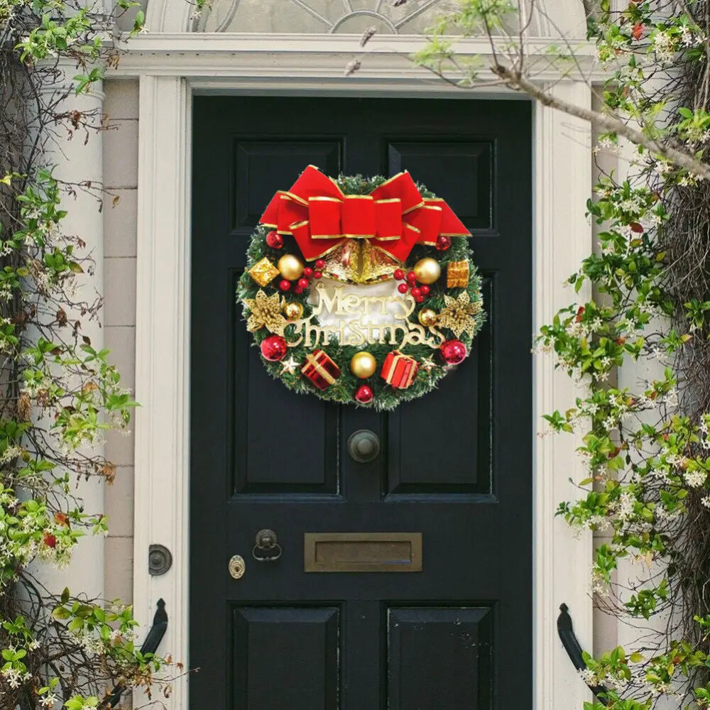 Christmas Wreath Door Garland Decoration Front Door Hanging Flowers Tree Decor(J1-4) - Occasions > Christmas >