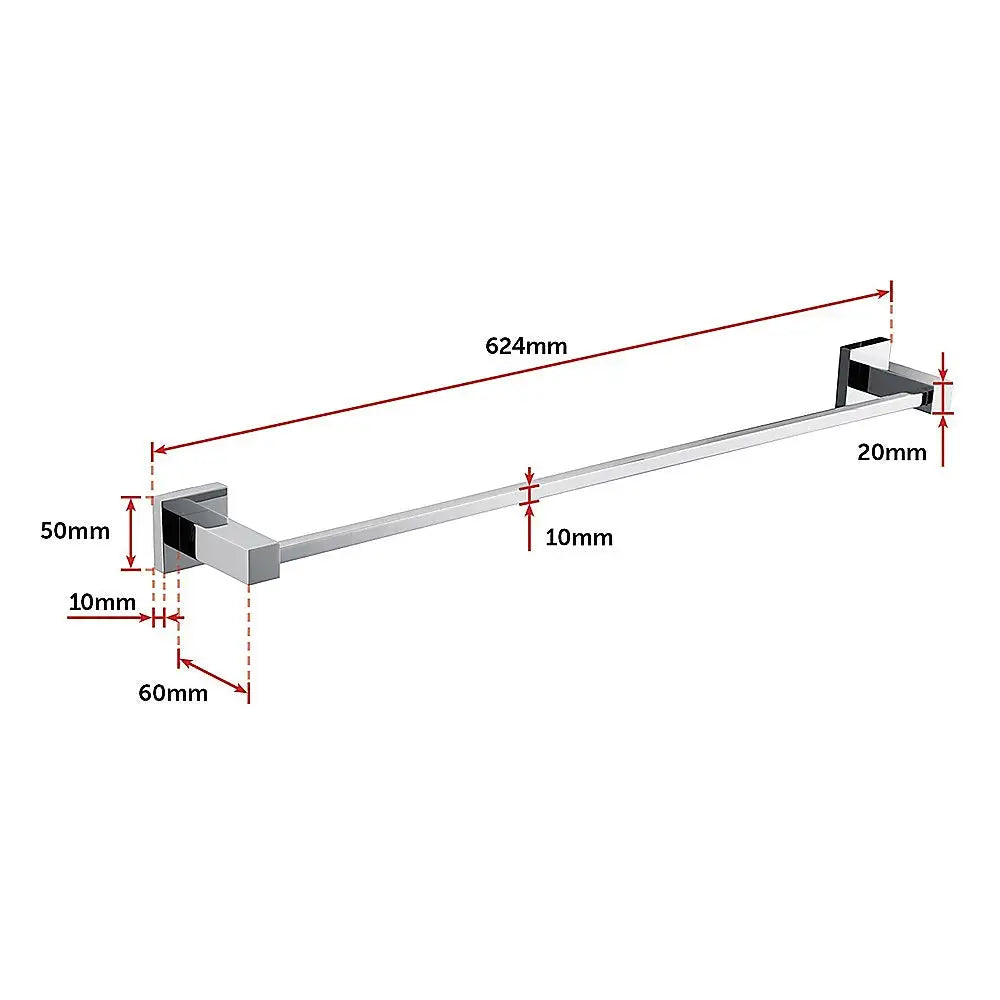 Classic Chrome Towel Bar Rail Bathroom - Home & Garden > DIY > Kitchen & Bathroom DIY