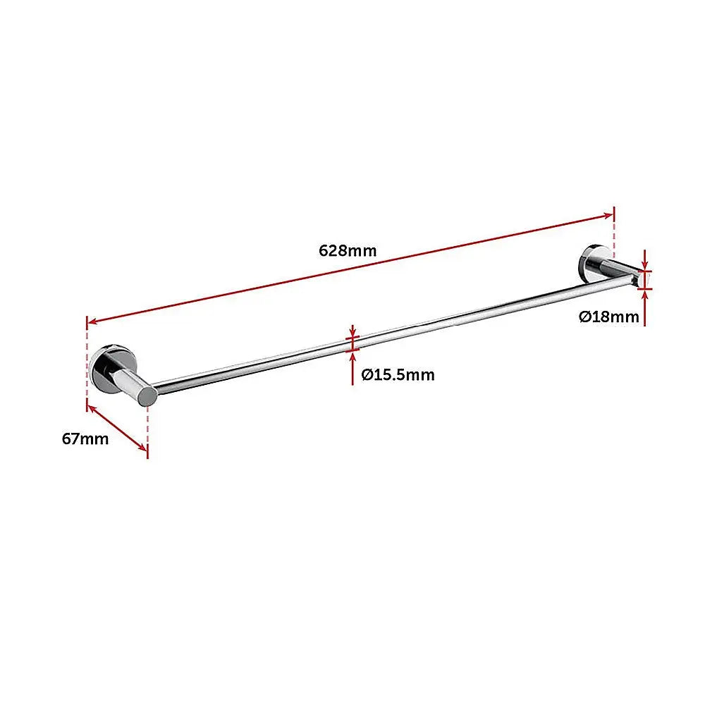 Classic Chrome Towel Bar Rail Bathroom - Home & Garden > DIY > Kitchen & Bathroom DIY