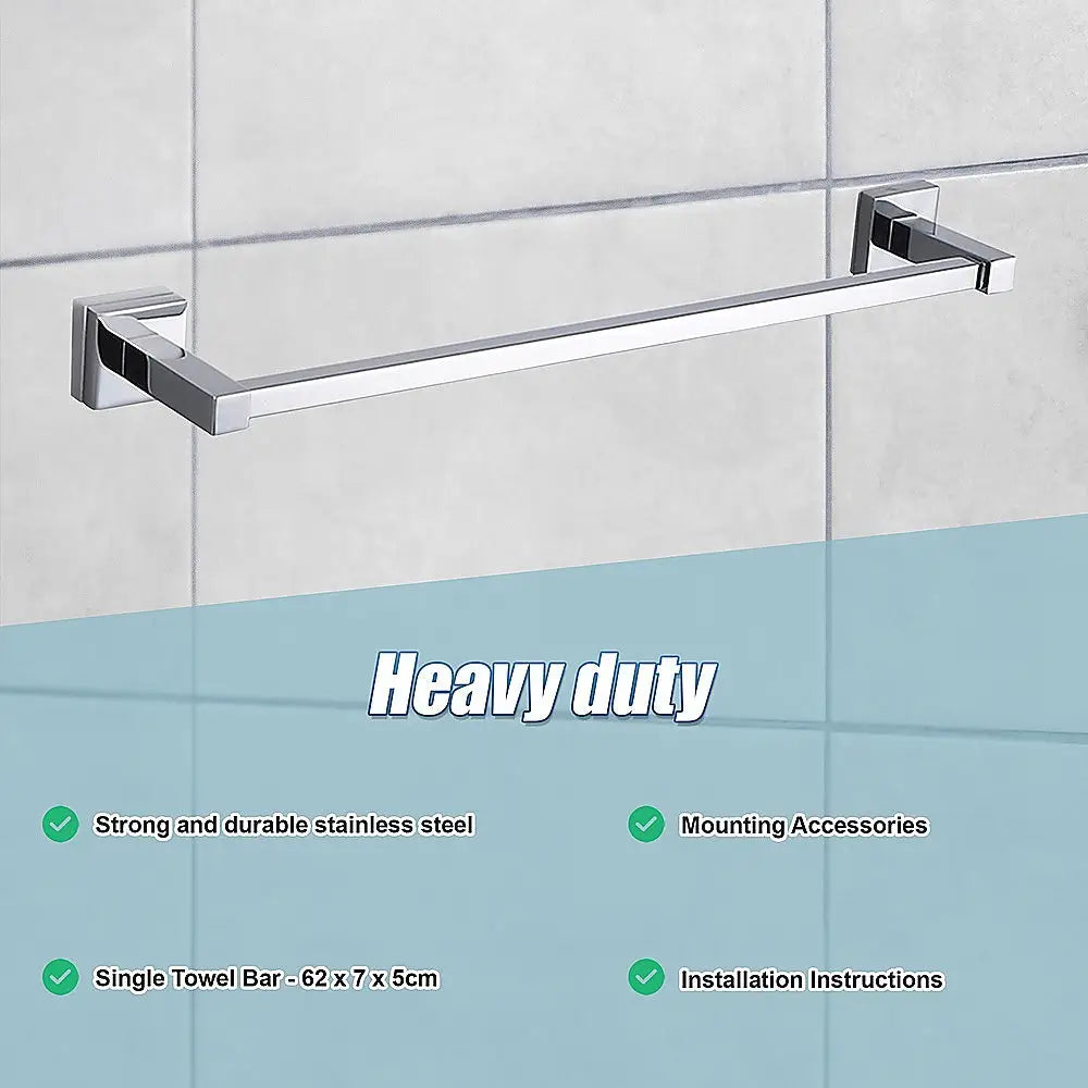 Classic Chrome Towel Bar Rail Bathroom - Home & Garden > DIY > Kitchen & Bathroom DIY