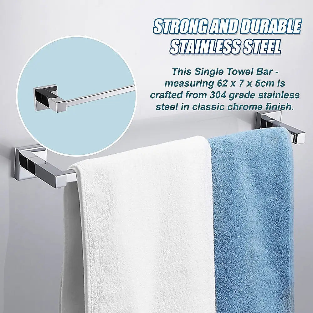 Classic Chrome Towel Bar Rail Bathroom - Home & Garden > DIY > Kitchen & Bathroom DIY