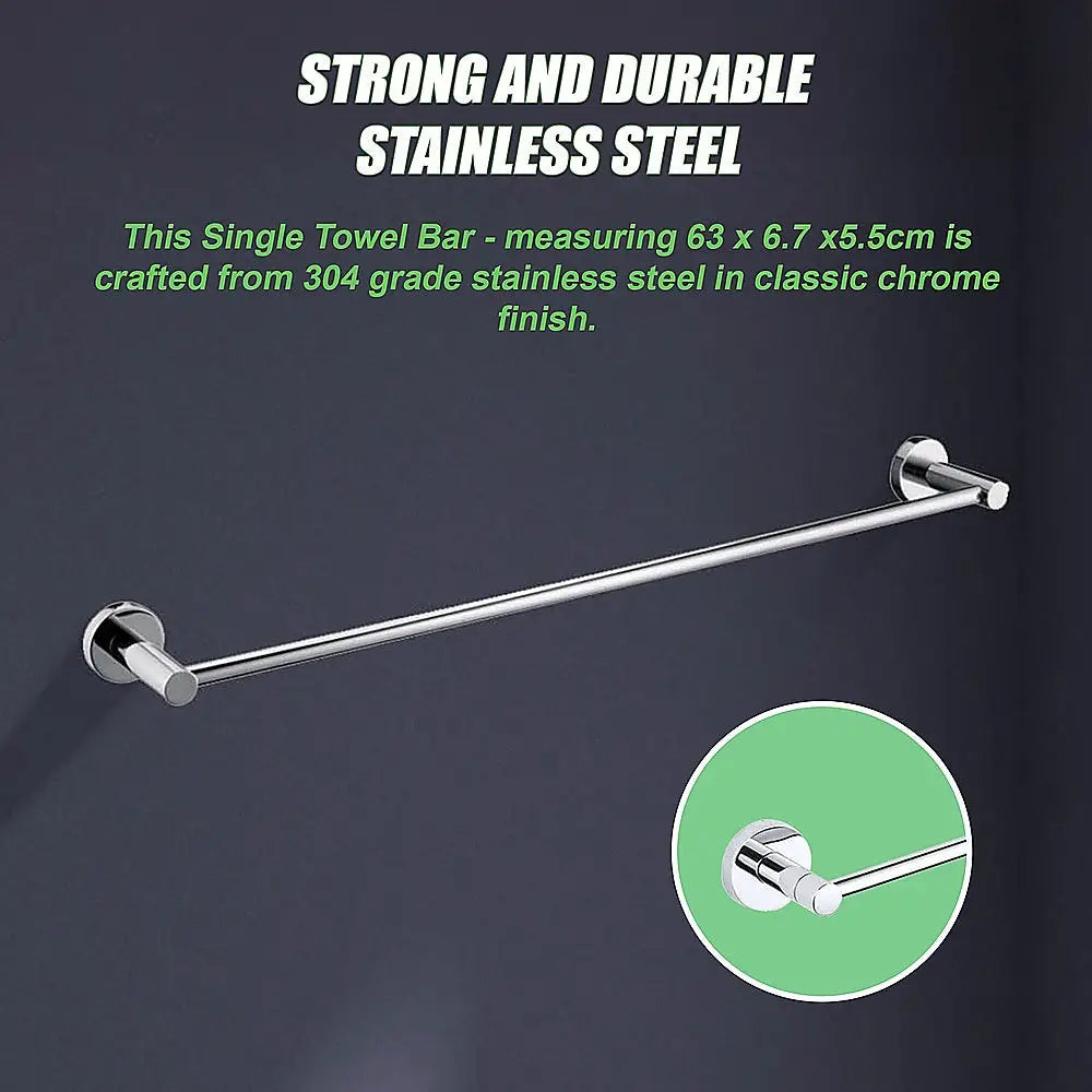 Classic Chrome Towel Bar Rail Bathroom - Home & Garden > DIY > Kitchen & Bathroom DIY