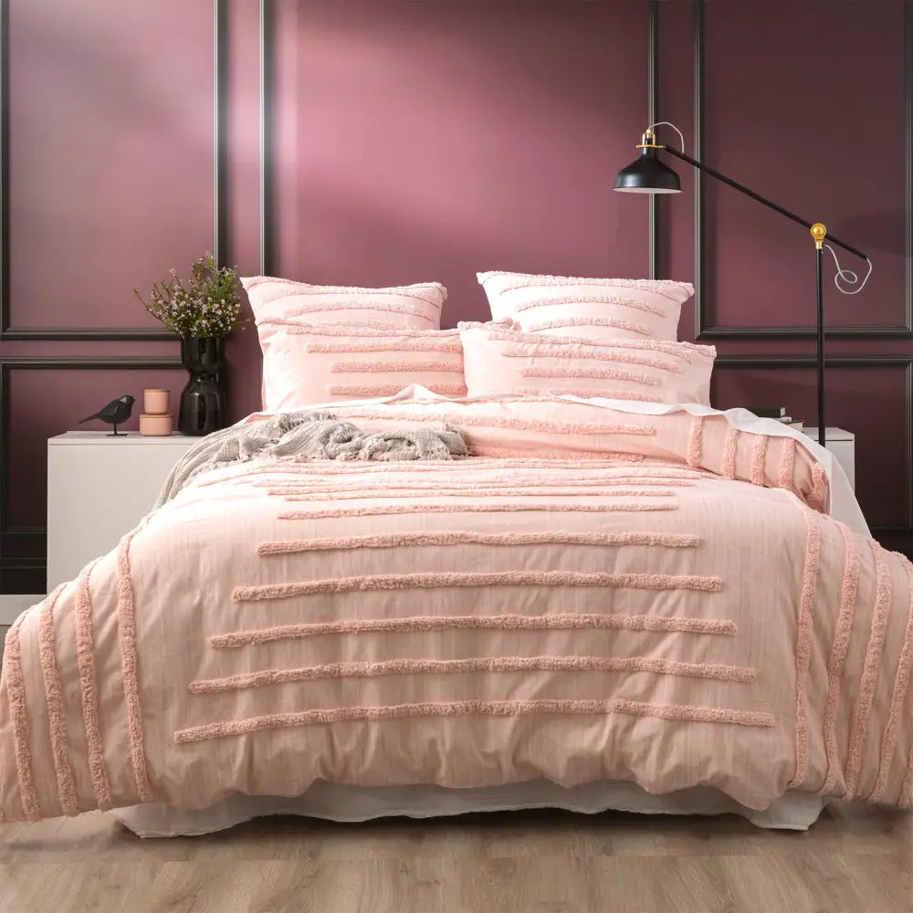 Classic Cotton Vintage Washed Tufted Blush European Pillowcase by Renee Taylor - Home & Garden > Bedding > Pillowcases