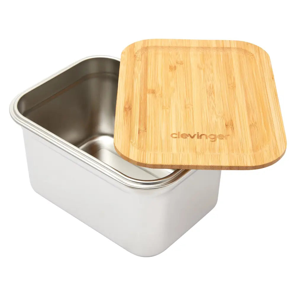 Clevinger Stainless Steel Bamboo Extra Large Lunch Box 2000ml - Home & Garden > Kitchenware > Food Storage