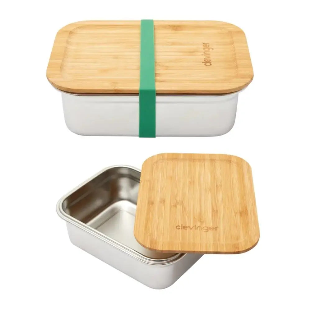 Clevinger Stainless Steel Bamboo Large Lunch Box 1200ml - Home & Garden > Kitchenware > Food Storage