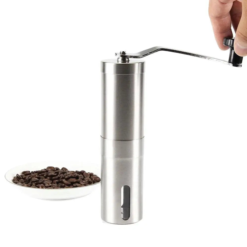 Coffee Bean Grinder - Stainless Steel Ceramic Burr Manual Hand Crank Nut Mill - Appliances > Kitchen Appliances