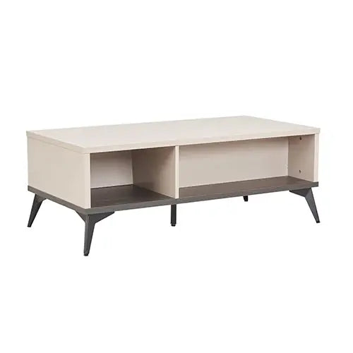 Coffee Table 2 Open Storage Cabinet MDF in Champagne Colour - Furniture > Living Room > Coffee Tables