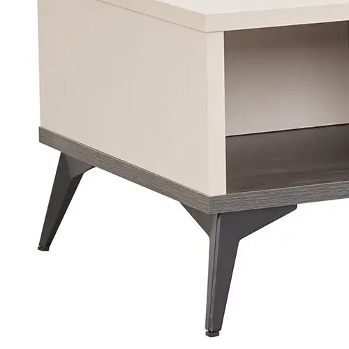 Coffee Table 2 Open Storage Cabinet MDF in Champagne Colour - Furniture > Living Room > Coffee Tables