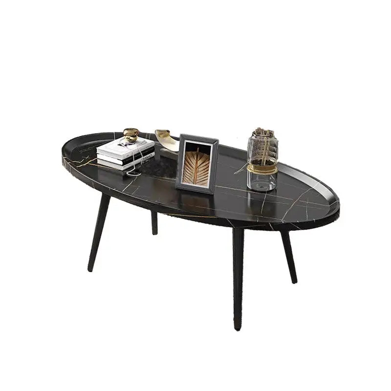 Coffee Table Living Room Accent Oval Table Contemporary Style Leisure Tea Table - Furniture > Bar Stools & Chairs > Arm