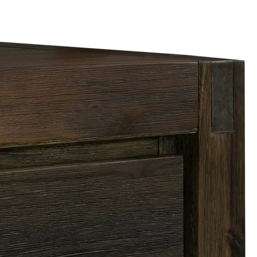 Coffee Table Solid Acacia Wood & Veneer 1 Drawers Storage Chocolate Colour - Furniture > Living Room