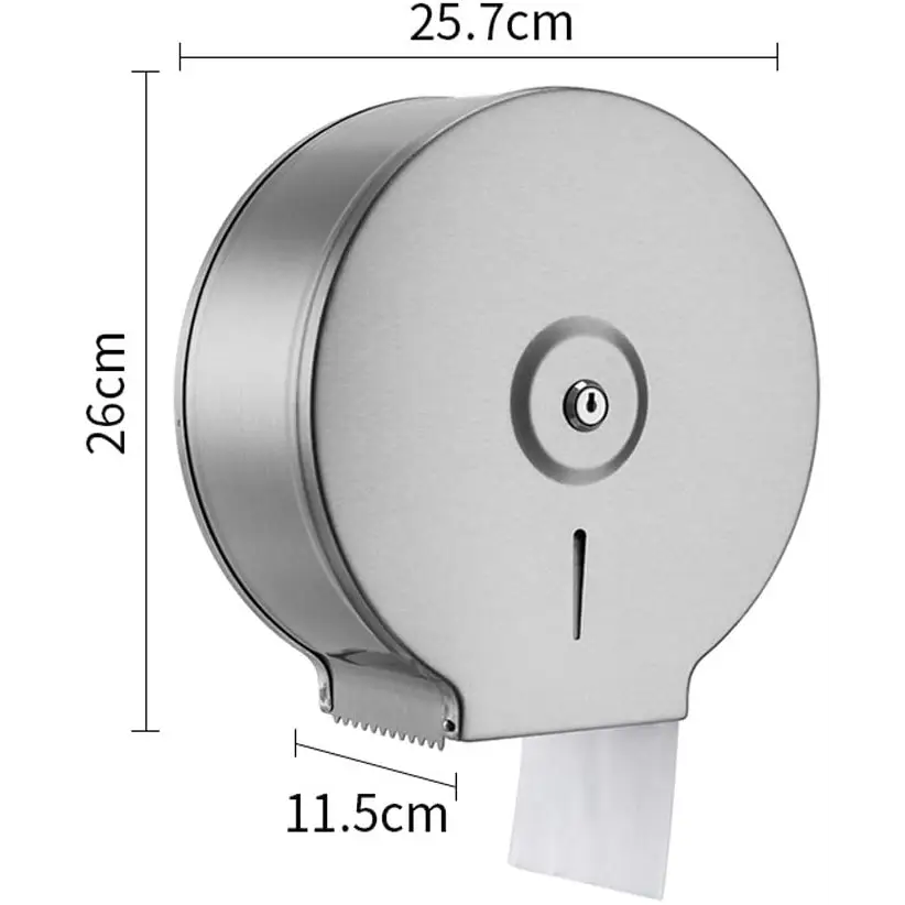 Commercial Restaurant Stainless Steel Toilet Paper Tissue Holder Dispenser Chrome - Home & Garden > Bathroom