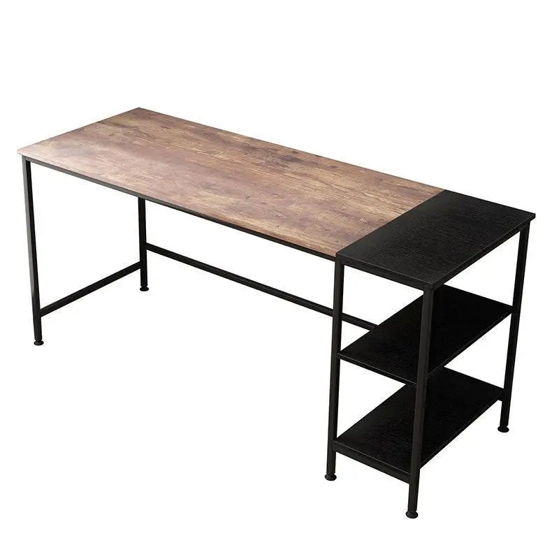 Computer Table Desk Book Storage Student Study Home Office Workstation Vintage Oak Finish - Furniture > Office