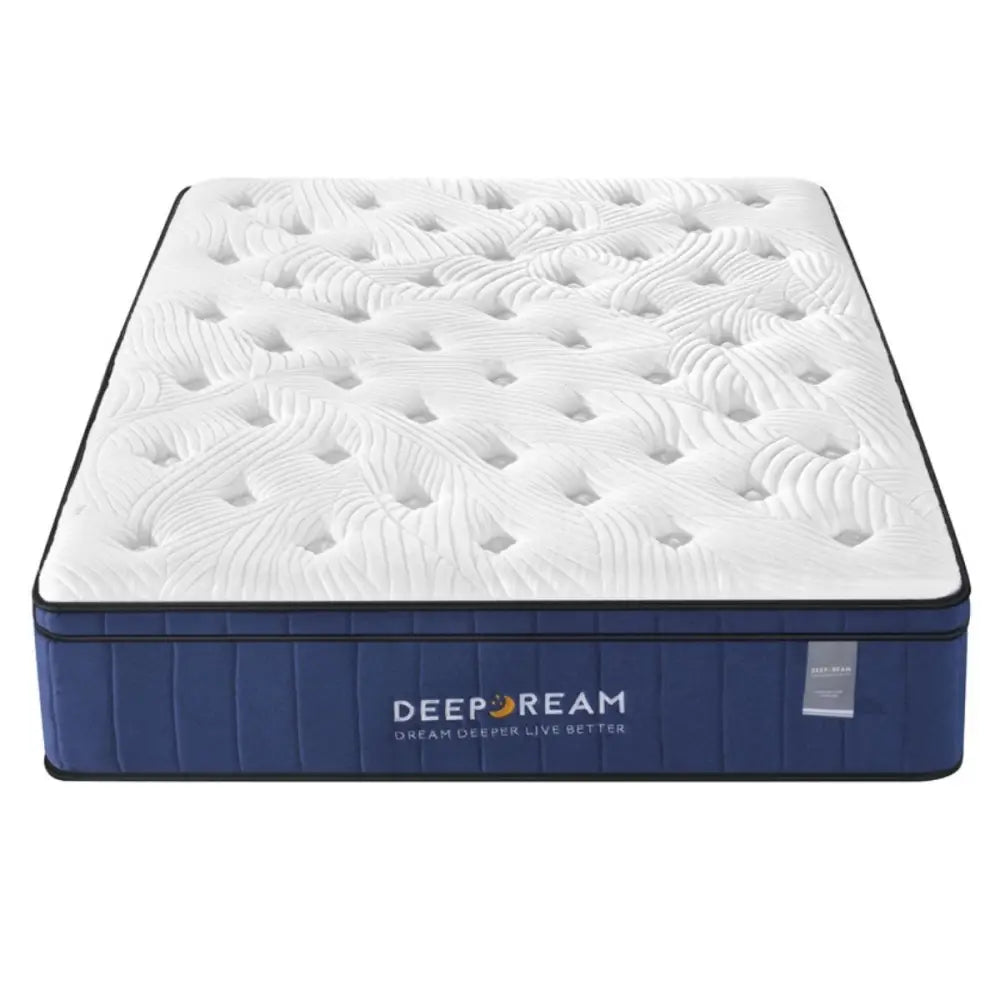 Cool Gel Memory Foam Mattress 5 Zone Latex 34cm - Double - Furniture > Mattresses