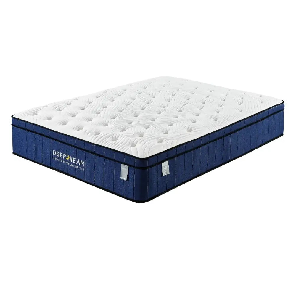 Cool Gel Memory Foam Mattress 5 Zone Latex 34cm - Double - Furniture > Mattresses