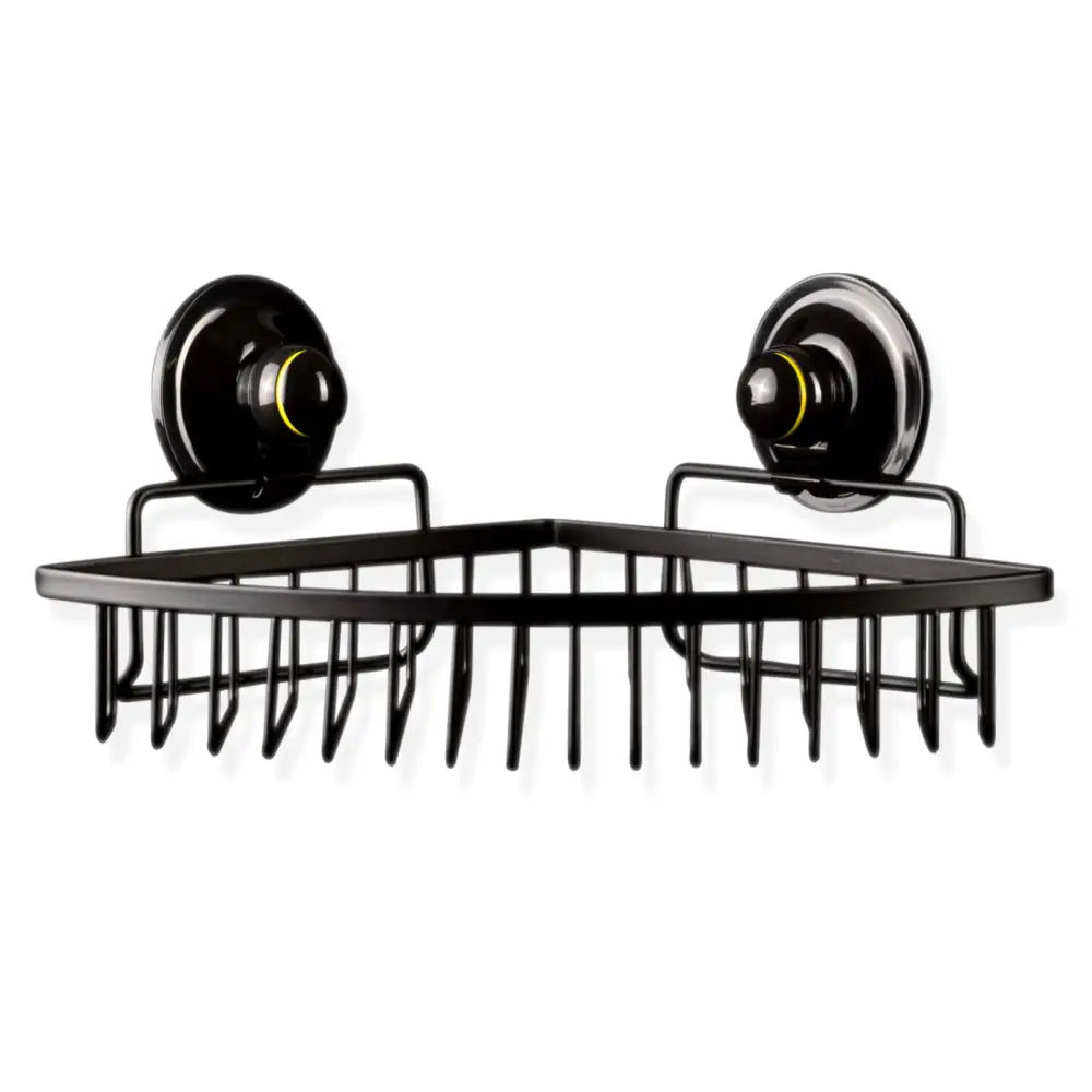 Corner Basket Removable Suction Medium BLACK - Home & Garden > DIY > Hardware Hooks