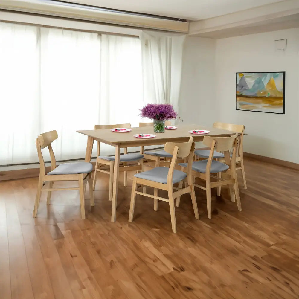 Cusco 150cm - 190cm Extendable Dining Table Scandinavian Style Solid Rubberwood - Furniture > Dining