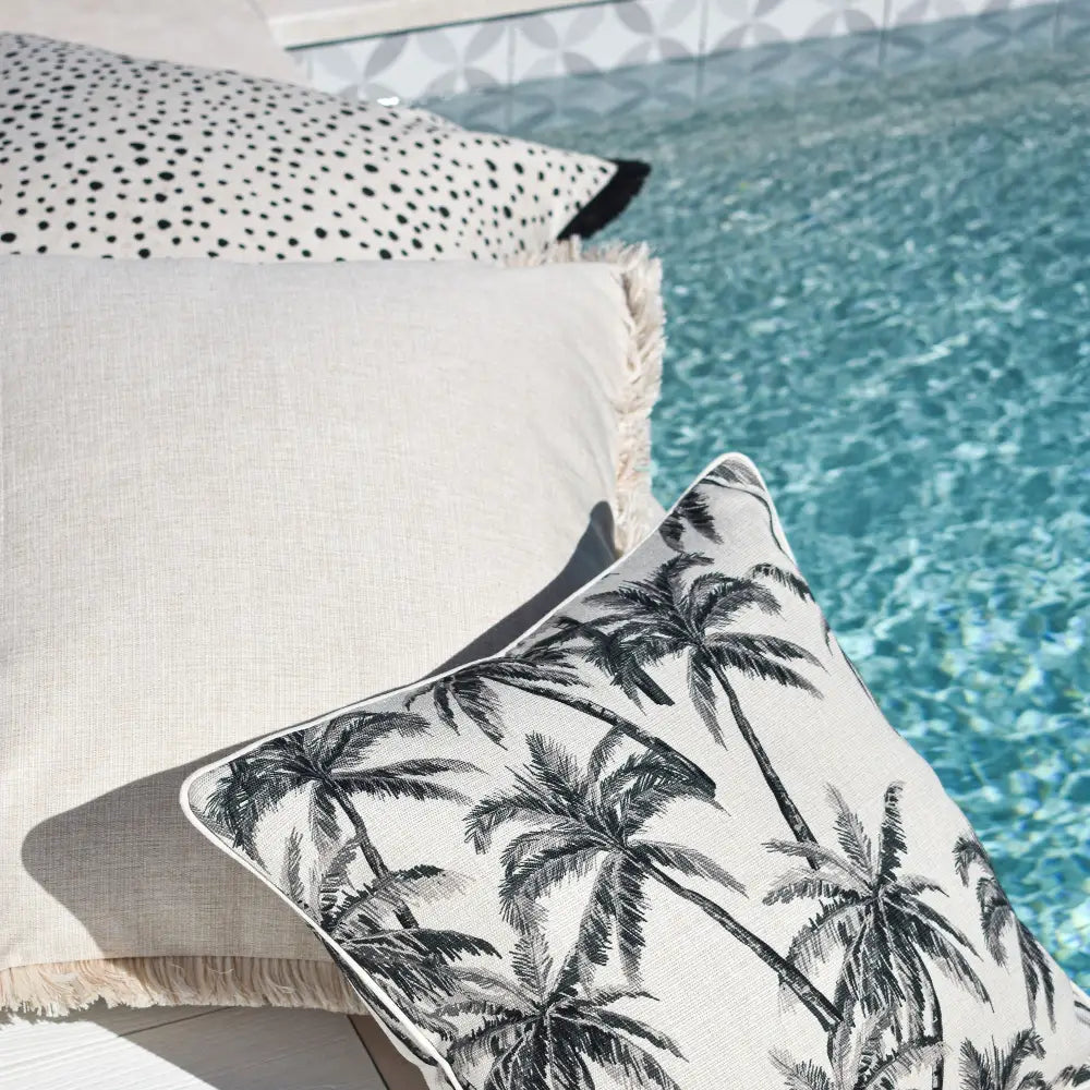 Cushion Cover-Coastal Fringe Natural-Solid Natural-60cm x 60cm - Home & Garden > Bedding