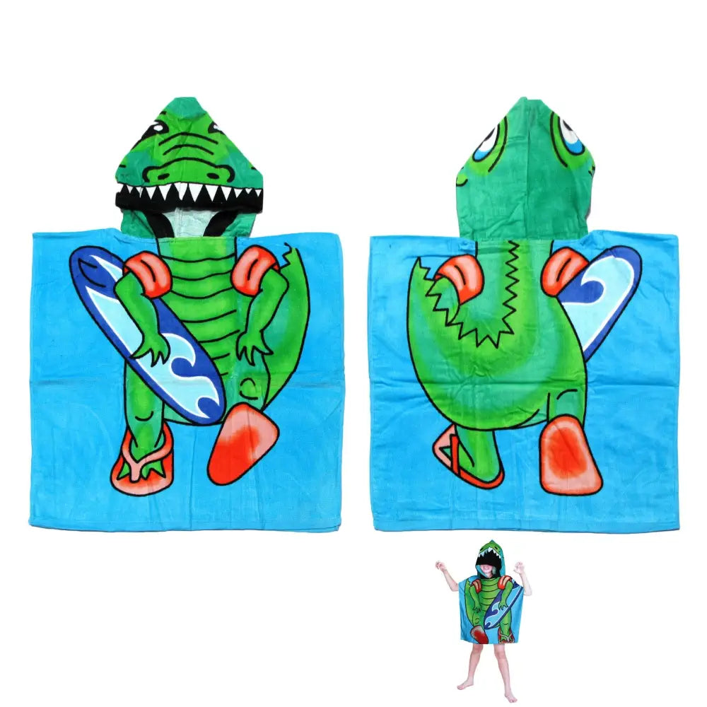 Cute Kids Cotton Hooded Towel Poncho 60 x 120 cm Dinosaur - Baby & Kids > Baby & Kid’s Toys > Dolls Playsets & Toy