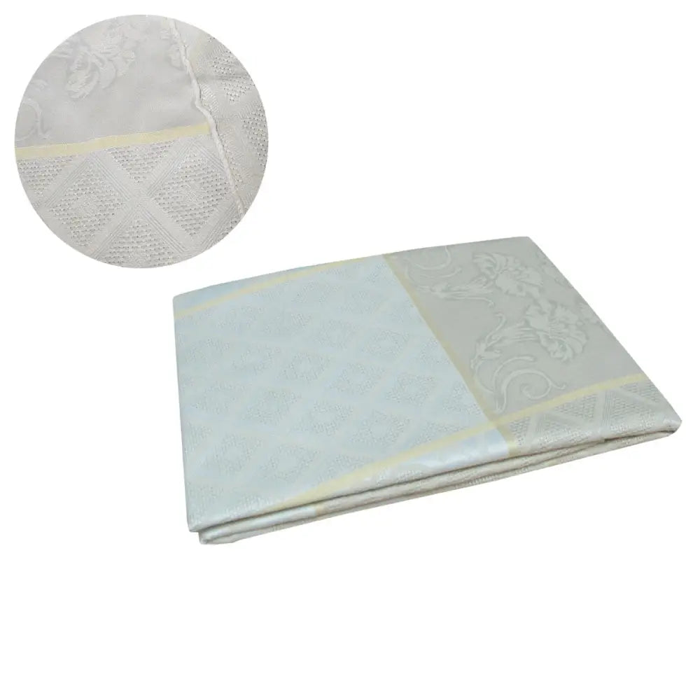 Damask Jacquard Polyester Tablecloth 180cm Round Melissa Silver - Home & Garden > Kitchenware