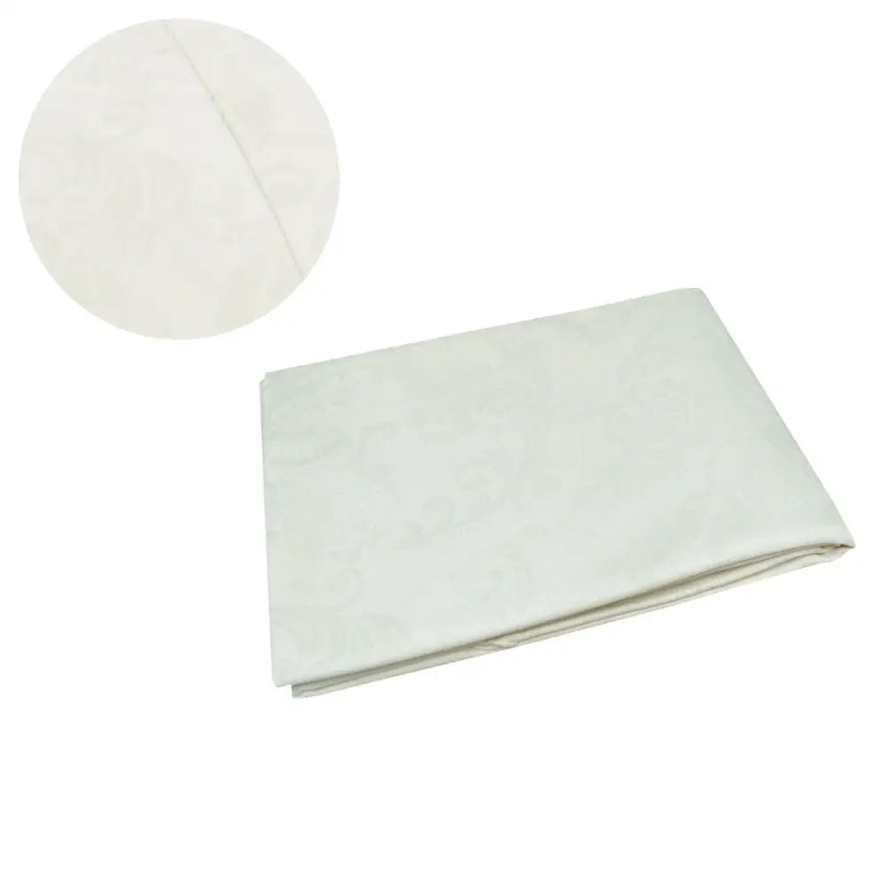 Damask Jacquard Polyester Tablecloth 180cm Round Rose Garden Cream - Home & Garden > Kitchenware