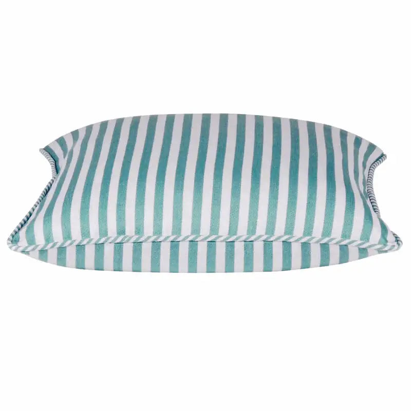 Dandi Pale Aqua Blue / Green & White Striped Cushion Cover 40x40cm - Home & Garden > Decor