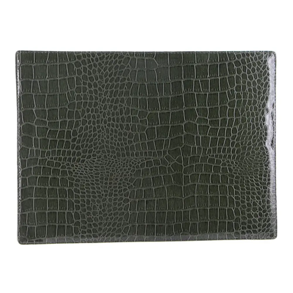 de Burg 4 Piece Table Place Mat Set Placemat with Croc Pattern - Green - Home & Garden > Kitchenware