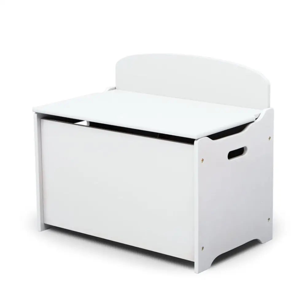 DELTA CHILDREN Deluxe Toy Box Kids Furniture Chest Bedroom Wooden Storage White - Baby & Kids > Kid’s Furniture