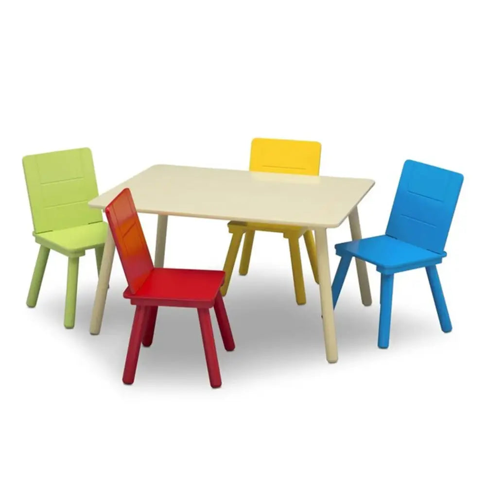 DELTA CHILDREN Kids Premium Table and Chairs Play Furniture Set Wooden Wood - Baby & Kids > Kid’s Furniture