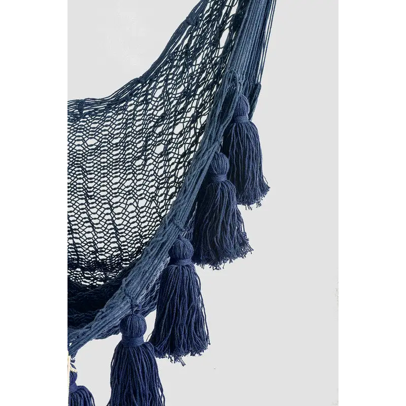 Deluxe Extra Large Mexican Hammock Chair in Outdoor Cotton Colour Blue - Home & Garden > Hammocks