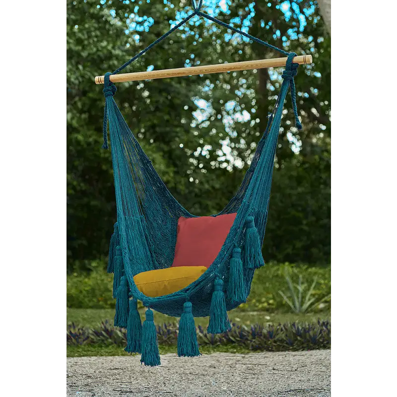 Deluxe Hammock Swing Chair in Plain in Bondi Colour - Home & Garden > Hammocks