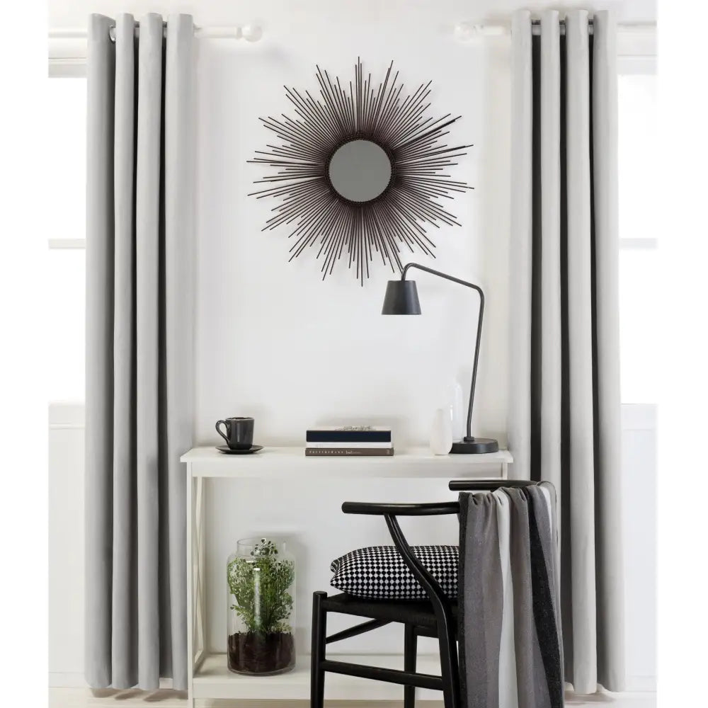 Designers Choice Pair of Linen Cotton Coated Eyelet Curtains Grey 140 x 213cm - Home & Garden > Curtains