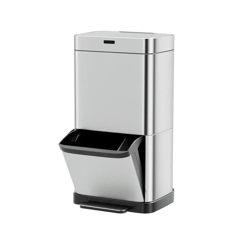 Devanti 70L Motion Sensor Bin Pedal Bins Automatic Siver - Appliances > Appliances Others